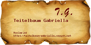 Teitelbaum Gabriella névjegykártya